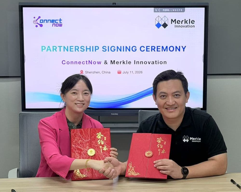 Merkle Innovation Technology Signs Strategic Partnership with ConnectNow AI Technology